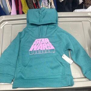 2T Star Wars Kids Teal and Pink Hoodie NWT
